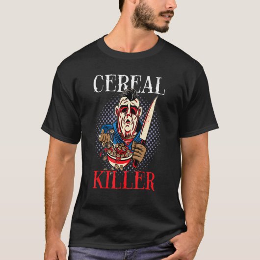 シリアルのキラーフードパンユーモアの衣装ハロウィーン Tシャツ (正面)