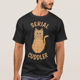 シリアルカダラー かわいいオレンジのネコ Tシャツ