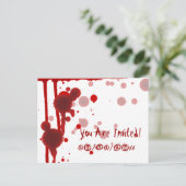 シリアルキラーハローウィンパーティ招待状 インビテーションポストカード (スタンド正面)