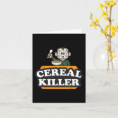 シリアルキラーフードパンユーモークコスチュームおもしろいハロウィーン カード (黄色い花)