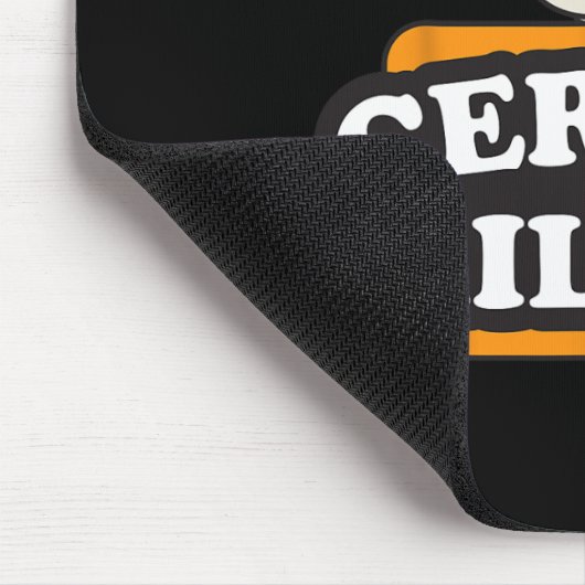 シリアルキラーフードパンユーモークコスチュームおもしろいハロウィーン マウスパッド (コーナー)