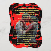 シリアルキラー結婚式招待状 (正面/裏面)