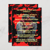 シリアルキラー結婚式招待状 (正面/裏面)