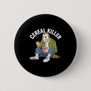 シリアルキラー おもしろ ハロウィン ホラー映画 マスクマン 缶バッジ