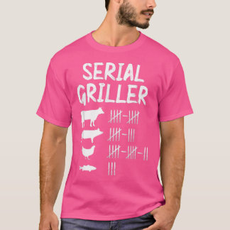 シリアルグリラー牛豚チキン及び魚ピットマスター Tシャツ