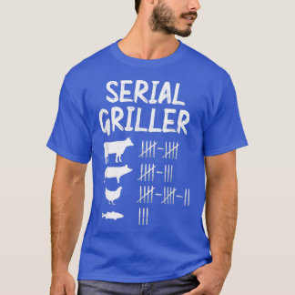 シリアルグリラー牛豚チキン及び魚ピットマスター Tシャツ