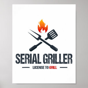 シリアルグリラーBbqスモーカーグリルマスターおもしろいグリル ポスター