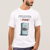 シリアルダイエット用の結合可能な冷蔵庫ミーム Tシャツ (正面)