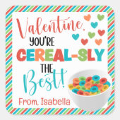 シリアルパーソナライズされたバレンタインデー スクエアシール (正面)