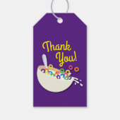 シリアルボウルスリーポバーバースデーパーティー ギフトタグ (正面)