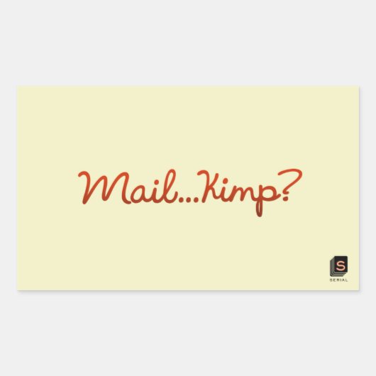 シリアルポッドキャスト寄付ステッカー 長方形シール (正面)