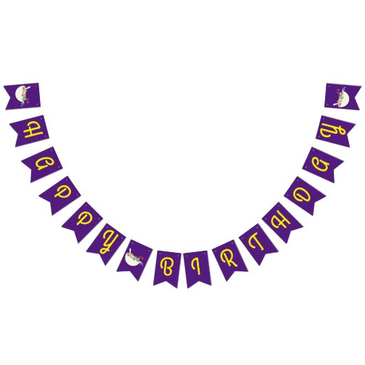 シリアル丼キッズスリープバースデーパーティーかわいい バンティングフラッグ (全)