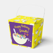 シリアル丼キッズスリープバースデーパーティーかわいい フェイバーボックス (正面サイド)
