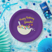 シリアル丼キッズスリープバースデーパーティーかわいい ペーパープレート (パーティー)