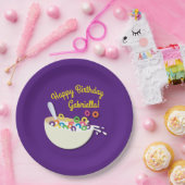 シリアル丼キッズスリープバースデーパーティーかわいい ペーパープレート (パーティー)