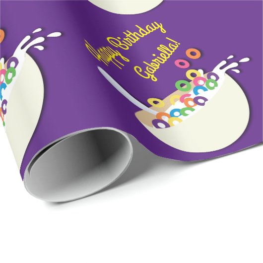 シリアル丼キッズスリープバースデーパーティーかわいい ラッピングペーパー (ロールコーナー)