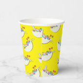 シリアル丼キッズスリープバースデーパーティーかわいい 紙コップ (右)