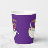 シリアル丼キッズスリープバースデーパーティーかわいい 紙コップ (左)