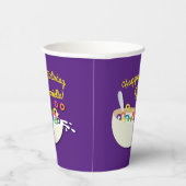 シリアル丼キッズスリープバースデーパーティーかわいい 紙コップ (右)