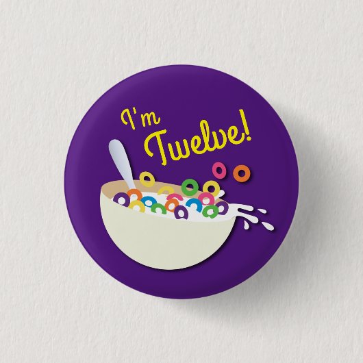 シリアル丼キッズスリープバースデーパーティーかわいい 缶バッジ (正面)