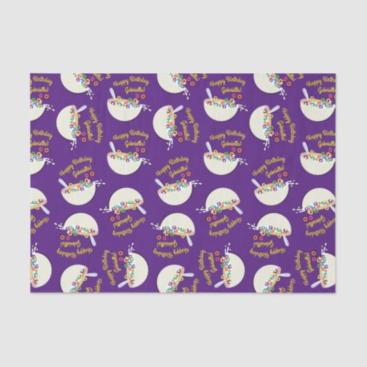 シリアル丼キッズスリープバースデーパーティーかわいい 薄葉紙 (正面)