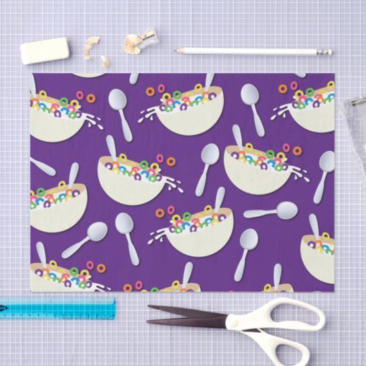 シリアル丼キッズスリープバースデーパーティーかわいい 薄葉紙 (クラフト)