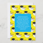 シリアル卒業パーティーブレックファーストスリープバー 招待状 (裏面)