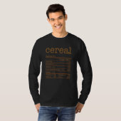シリアル栄養の事実感謝クリスマスフード Tシャツ (正面フル)