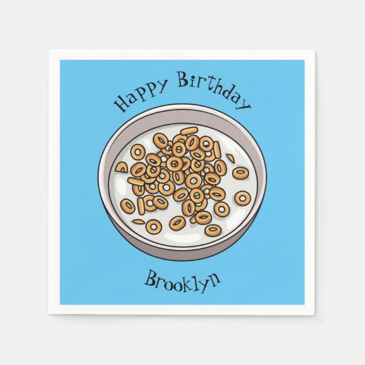 シリアル漫画イラストレーション スタンダードカクテルナプキン (正面)