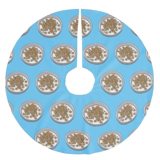 シリアル漫画イラストレーション ブラッシュドポリエステルツリースカート (正面)