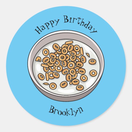 シリアル漫画イラストレーション ラウンドシール (正面)