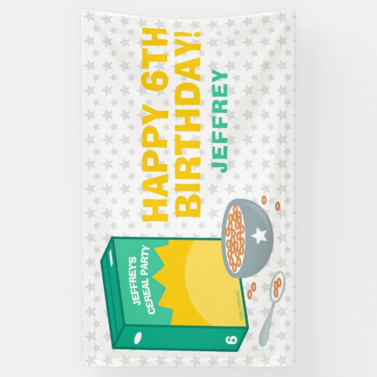 シリアル誕生日パーティー 横断幕 (縦)