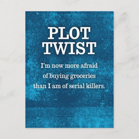 シリアル買キラーよりも食料品を恐れる ポストカード (正面)