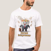 シリアル起業家 - 笑える朝食ビジネスダジャレ Tシャツ (正面)