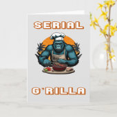 シリアルG'rillaマスターBBQグリラーおもしろいパン カード (黄色い花)