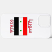 シリア国旗سورياアラビア語・英語ワードアートカッコいい Case-Mate iPhoneケース (裏面 (横))