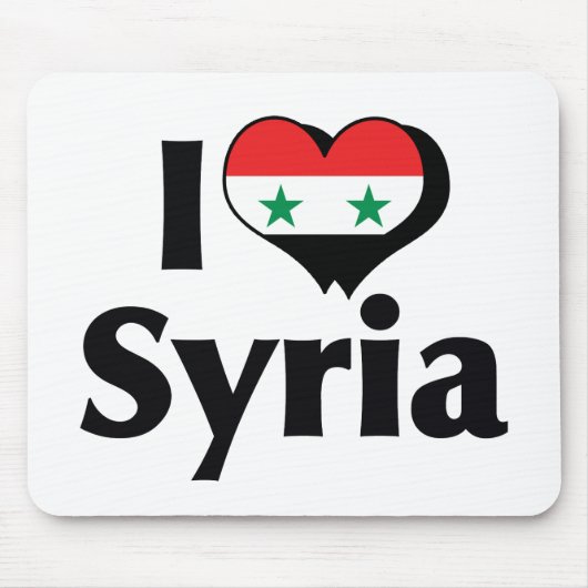 シリア国旗が大好き マウスパッド (正面)