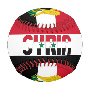 シリア国旗と軍服の愛国心 野球ボール