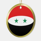 シリア国旗のオーナメント セラミックオーナメント (左)