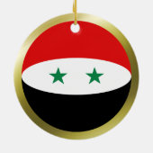 シリア国旗のオーナメント セラミックオーナメント (裏面)
