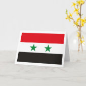 シリア国旗のグリーティングカード カード (黄色い花)