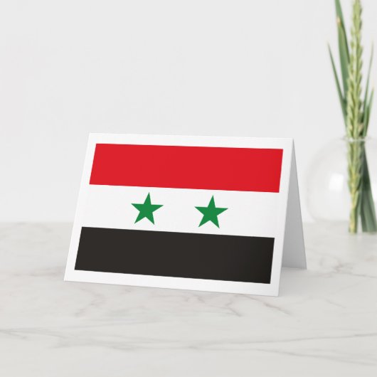シリア国旗のグリーティングカード カード (正面)