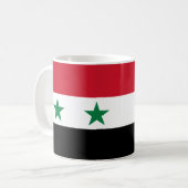 シリア国旗のセラミックコーヒーマグ コーヒーマグカップ (正面左)