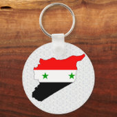 シリア国旗の地図フルサイズ キーホルダー (正面)