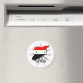 シリア国旗の地図2.0 マグネット (インサイチュ (食洗機))