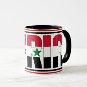 シリア国旗の愛国的なコーヒー マグカップ (正面右)
