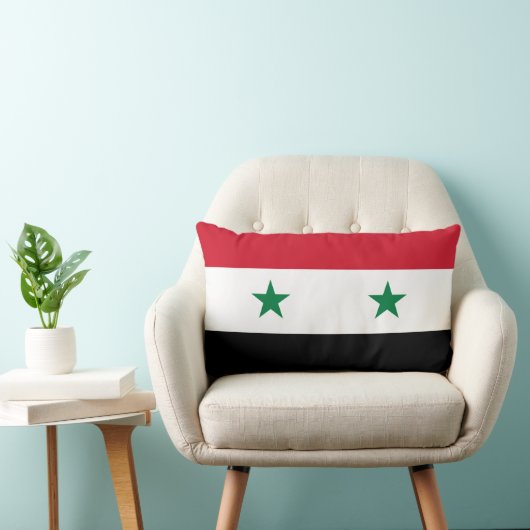 シリア国旗の枕 ランバークッション (椅子)