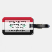 シリア国旗簡単ID個人 ラゲッジタグ (裏面横)