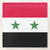 シリア国旗 ガラスコースター (正面)