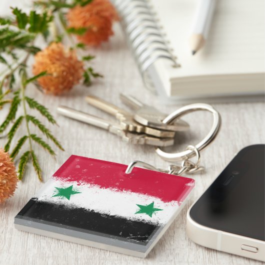 シリア国旗 キーホルダー (正面右)